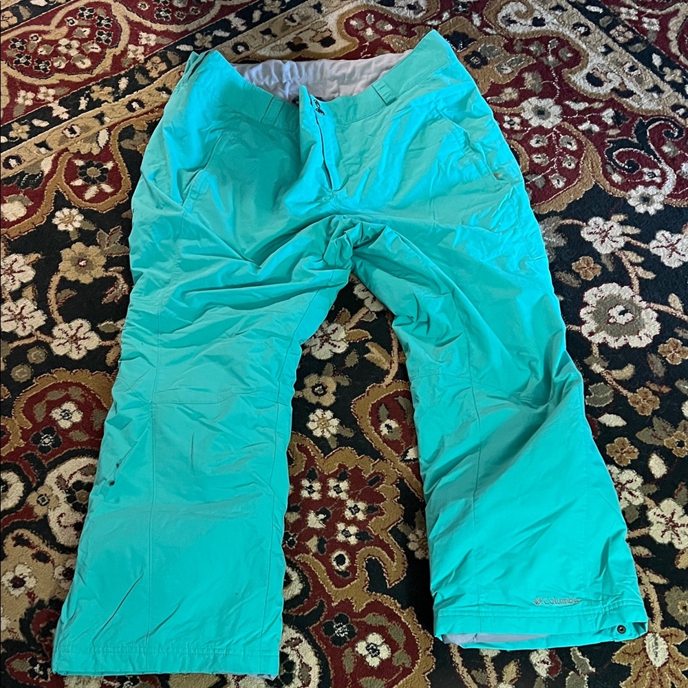 Columbia Teal Snow Pants